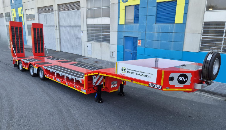 3 Dingilli Lastik Çukurlu Sabit Lowbed Yarı Römork